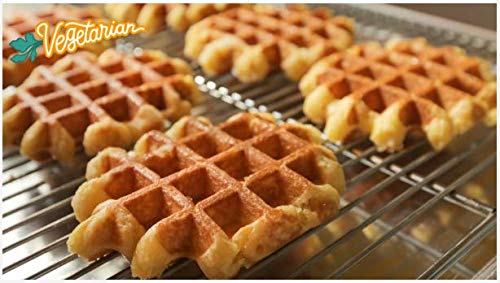 Authentic Belgian Liege Waffles with Pearl Sugar - Le Waf Artisan Waffles (8-Pack) | Perfect for Breakfast, Brunch & Coffee Pairing