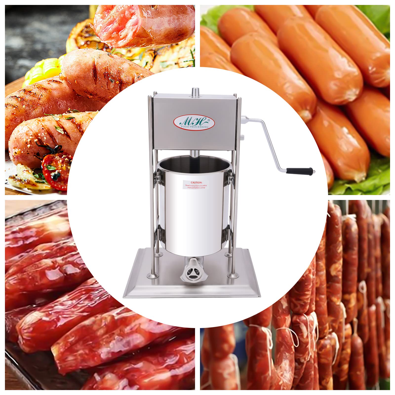 10L Stainless Steel Churro Maker Machine - Professional Manual Hand Crank Vertical Design for Restaurants, Bakeries & Home Use - Perfect for Making Crispy Churros, Donuts & Fried Pastries