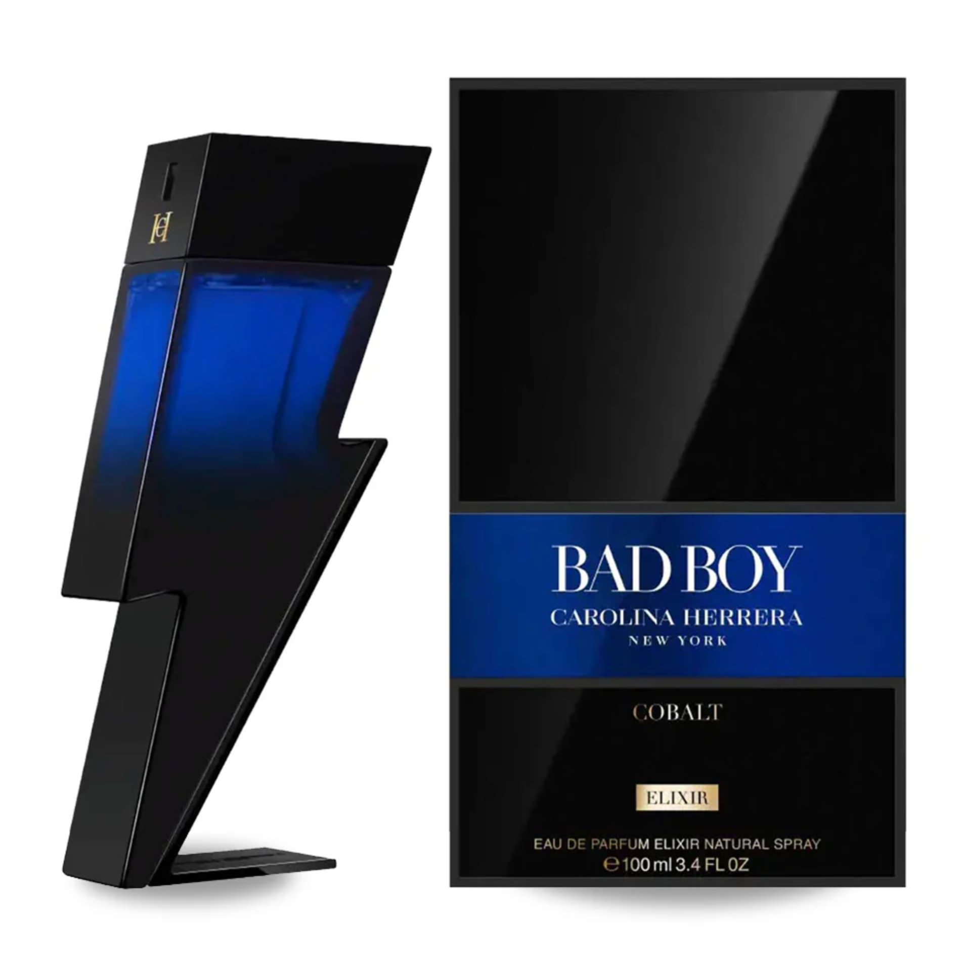 Carolina Herrera Bad Boy Cobalt Elixir Eau de Parfum Spray for Men - Fresh & Masculine Scent for Date Night & Special Occasions