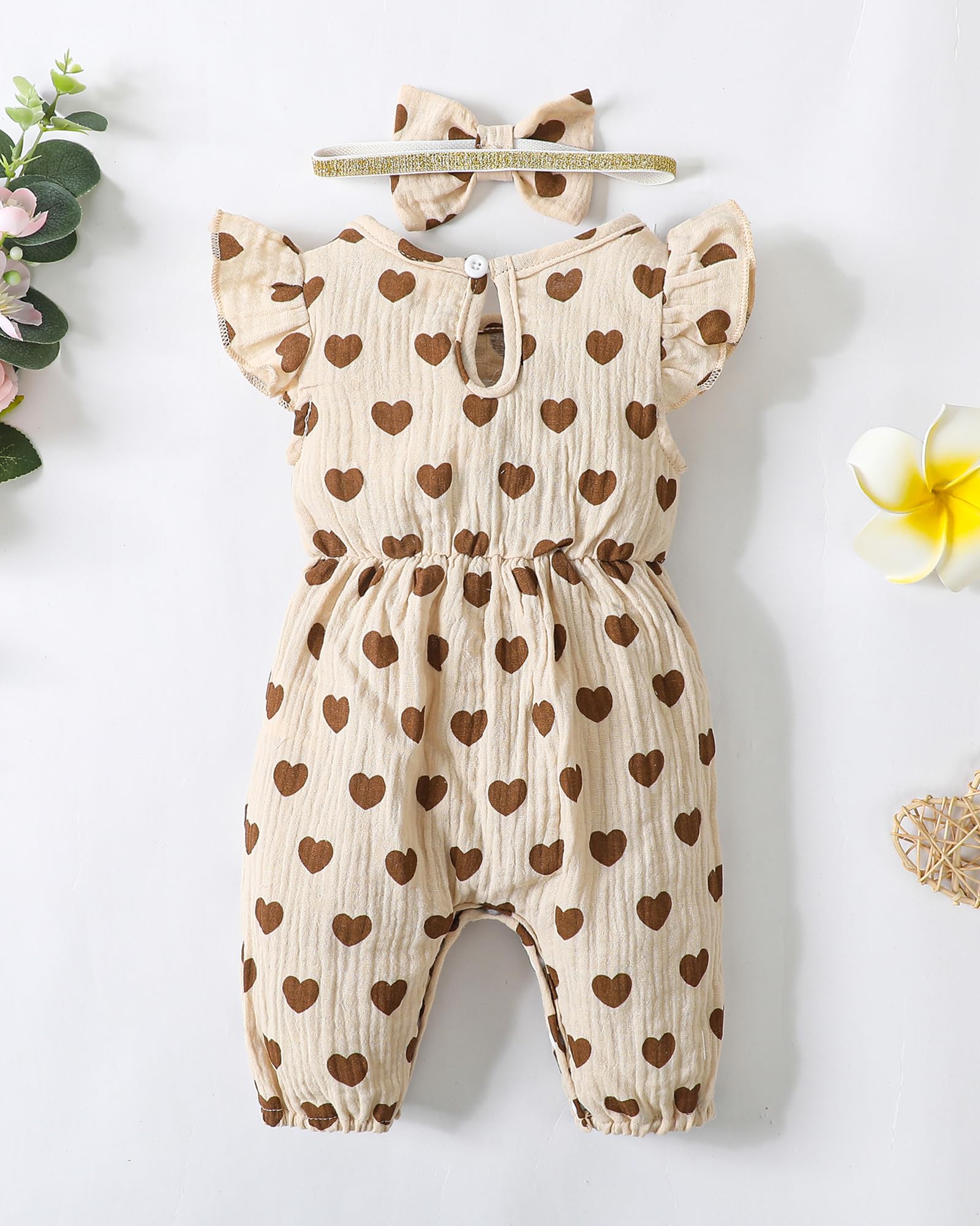 Mioglrie Newborn Baby Girl Clothes - Soft Cotton Short Sleeve Romper Jumpsuit for Summer | Cute One-Piece Outfit for Infants 0-24 Months | Perfect for Playtime, Photo Shoots & Family Outings