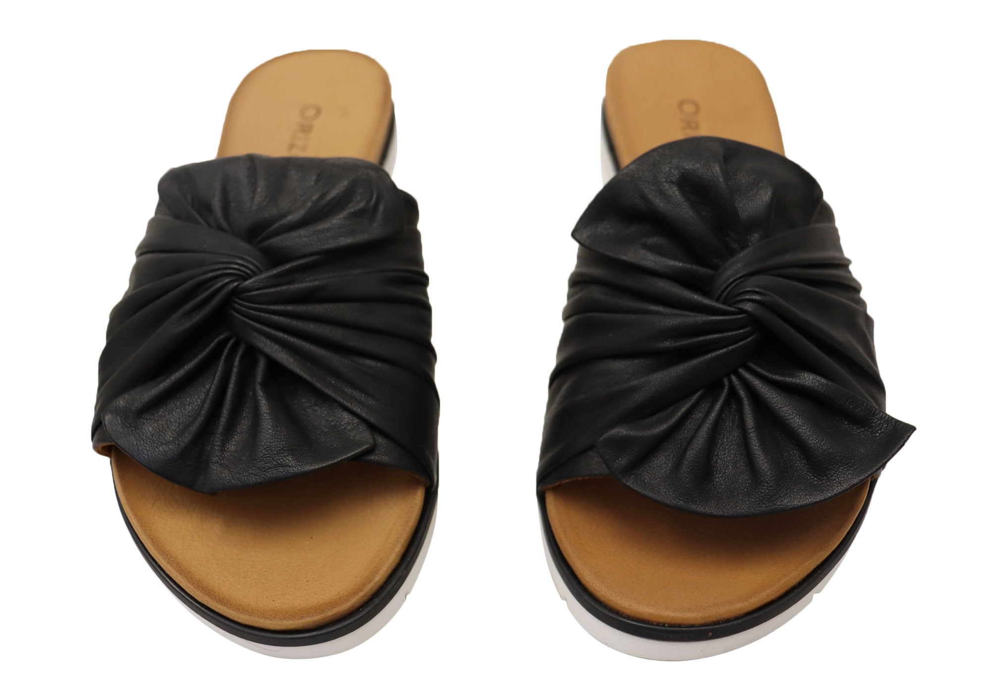 Orizonte Mistiq Women's European Leather Comfortable Slides Sandals - Perfect for Beach, Poolside & Summer Casual Wear
