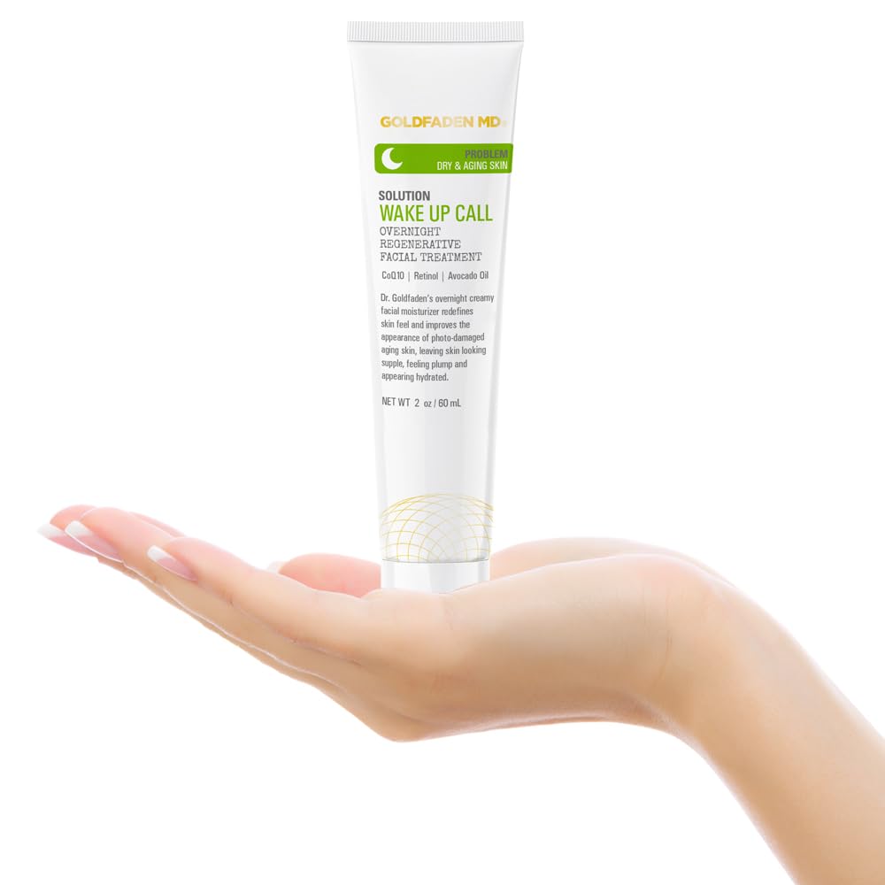 Dr. Goldfaden Wake Up Call Night Facial Moisturizer - Anti-Aging Night Cream for Dry Skin with Alpha Lipoic Acid, Avocado Oil, Retinol & CoQ10 | Deep Hydration & Wrinkle Reduction for Overnight Skin Repair