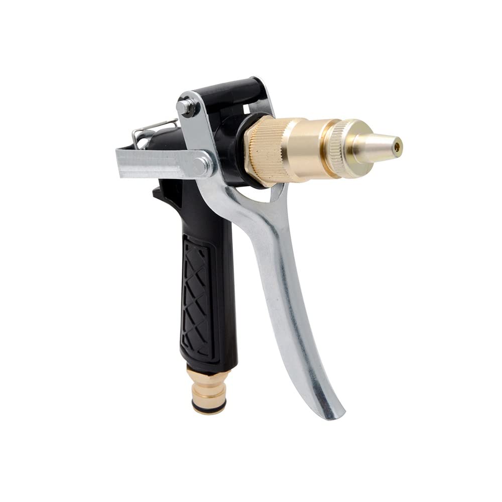 TOTMOX High Pressure Power Wash Nozzle Spray Gun - Pure Copper Alloy Car Wash Gun for Garden, Motorcycle, Windows & Sidewalks - Heavy Duty Water Sprayer for Home & Auto Cleaning
