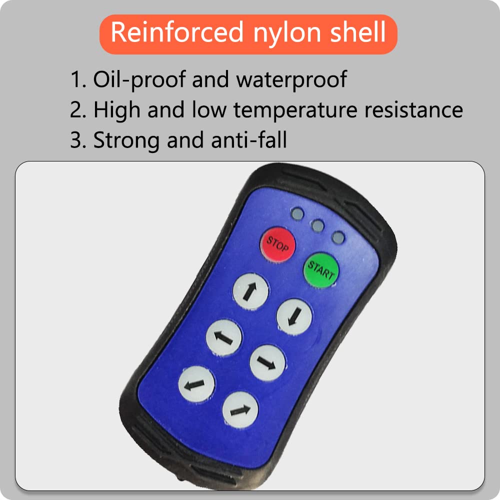 Wireless Crane Remote Control - A600 12V Electric Chain Hoist Transmitter & Receiver with 6-Button Truck Tailgate Switch | for Construction, Warehouse Lifting, and Industrial Material Handling