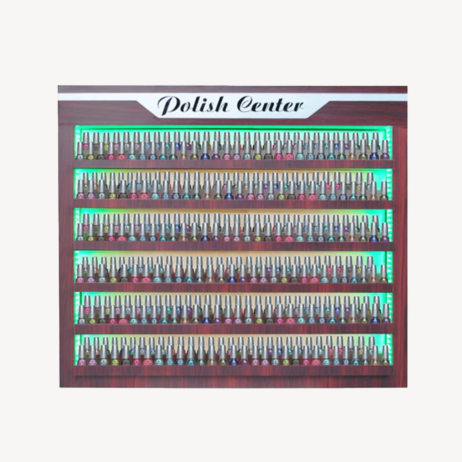 AVON I Nail Polish Rack With LED Lighting - Double Shelves Display Organizer for Salon & Home Use - Perfect for Nail Artists & Beauty Enthusiasts