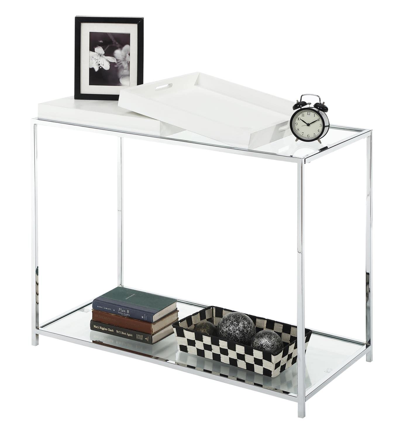 Convenience Concepts Palm Beach Console Table - White Entryway Sofa Table for Hallway, Living Room & Bedroom Decor