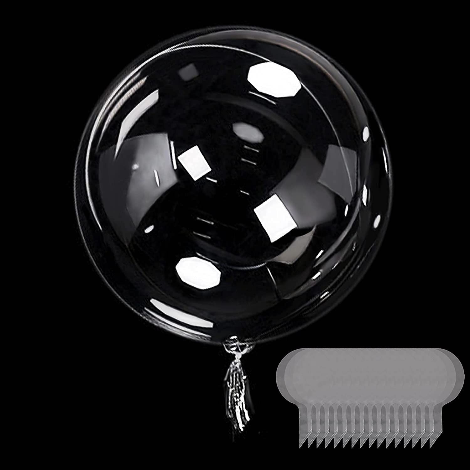100 PCS Clear Bobo Balloons 20 Inch - Transparent Helium Balloons for Birthday, Wedding, Party Decorations | Unique Bubble Balloons for Indoor & Outdoor Events, Baby Showers, Graduations & Holiday Celebrations