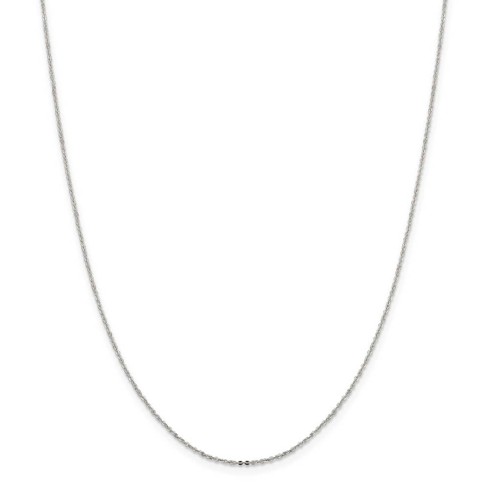 Sterling Silver Flat Cable Chain Necklace 1.1mm - Elegant Jewelry for Daily Wear