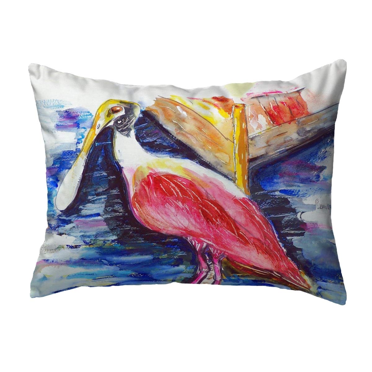 Betsy Drake KS067 Decorative Throw Pillow 11x14 Inches - Multi Color Cushion Cover for Sofa, Bed, Living Room & Home Decor