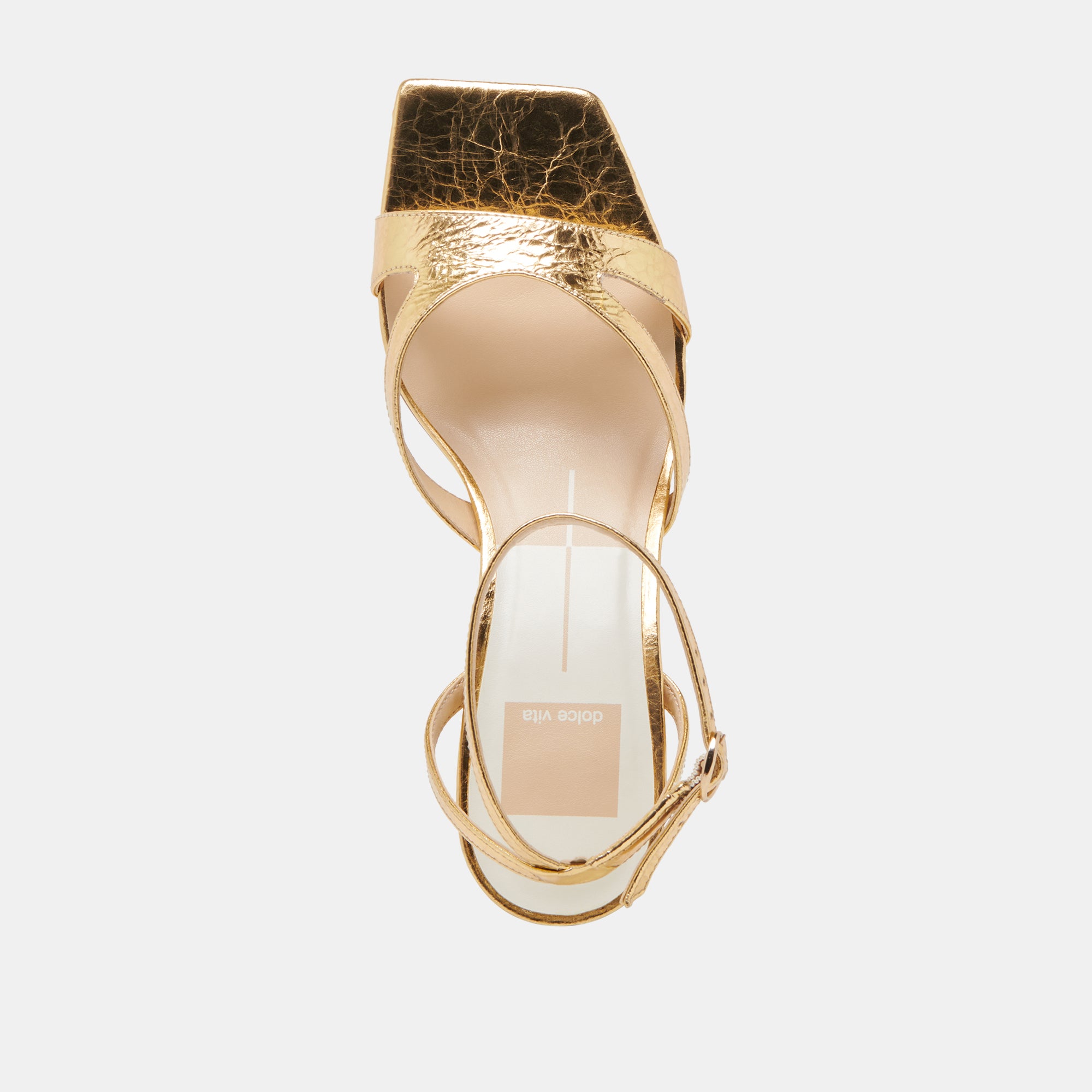 BECKI Women's Gold Distressed Leather Heels - Stylish High Heel Pumps for Parties, Weddings & Evening Events