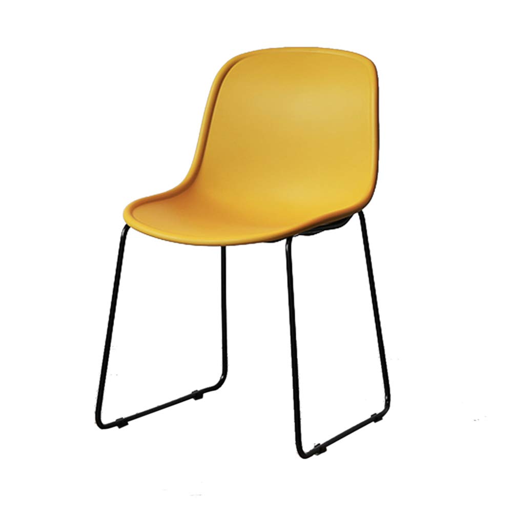 YNAYG Wrought Iron Dining Chair with PP Backrest - Nordic Style Side Chair for Office, Lounge, Bedroom, Kitchen, Cafe & Hotel | Perfect for Dining, Working & Relaxing