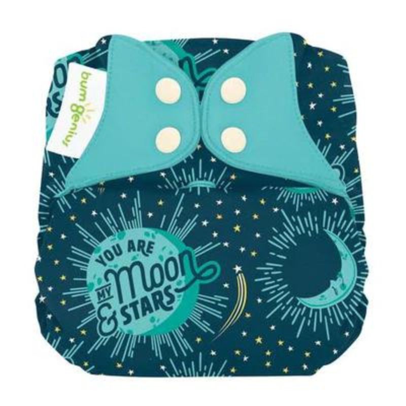 Elemental One Size All-in-One Cloth Diaper - Reusable, Adjustable & Eco-Friendly Baby Diapers for Newborn to Toddler | Perfect for Daycare, Travel & Overnight Use
