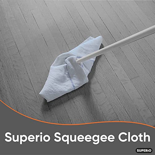 Premium White Squeegee Cloths for Cuban Mop & Israeli Spunja Cleaning - Microfiber Mop Towels for Kitchen, Bathroom, Tile, Stone & Wood Floors (12 Pack) - Perfect for Deep Cleaning, Window Wiping & Car Detailing