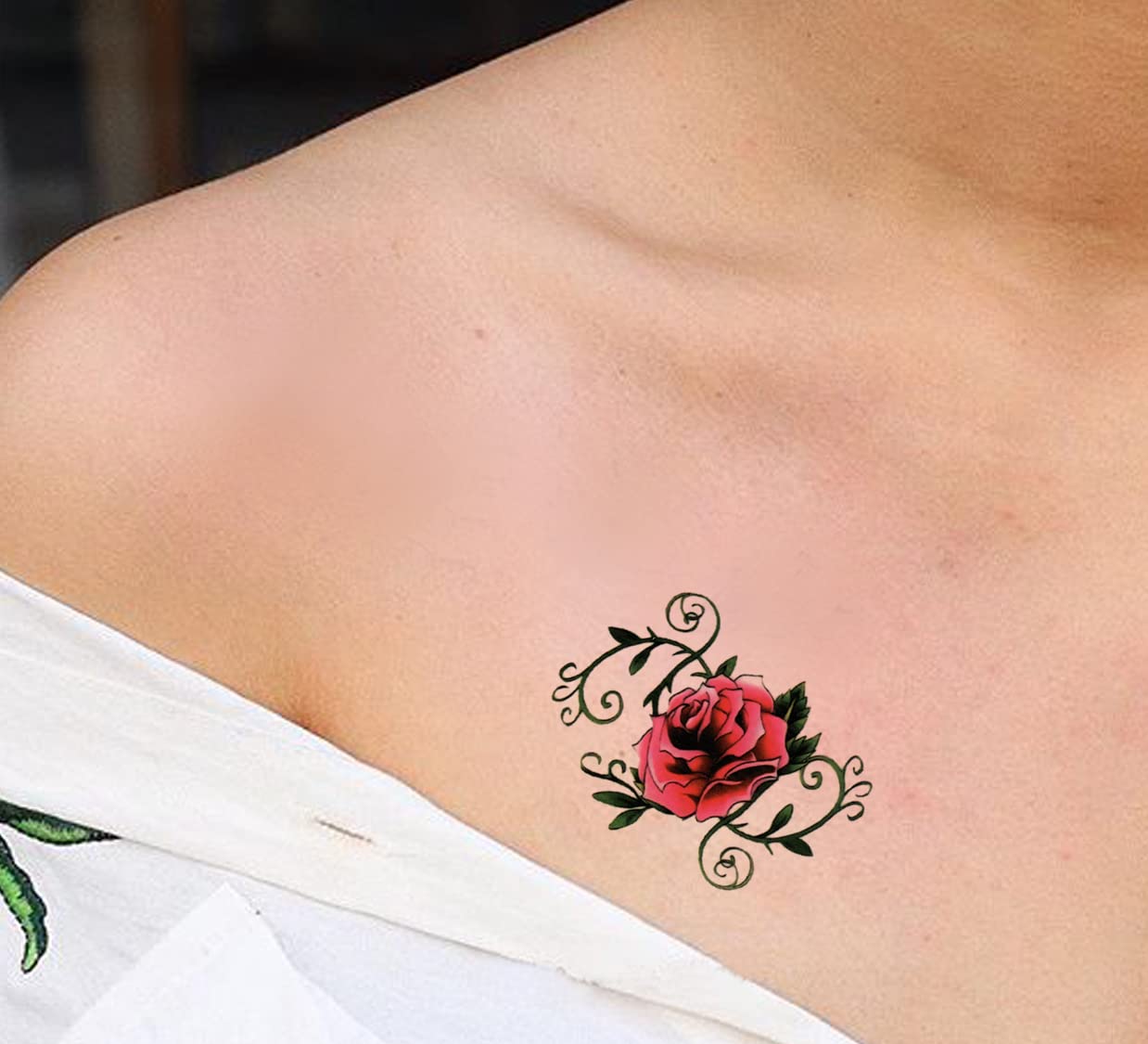 Waterproof Temporary Tattoo Stickers for Men & Women - 3D Realistic Flowers, Butterflies, Stars, Angels, Wolves & Armband Designs (60mm x 105mm) | Perfect for Parties, Festivals, Cosplay & Body Art