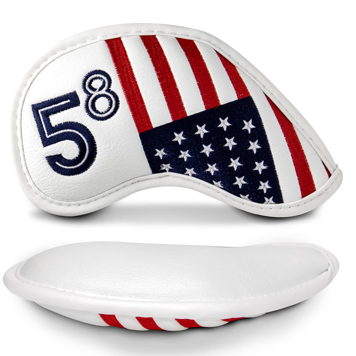 Premium Golf Iron Head Covers Set - USA Flag Design for PXG0311 Irons & Wedges | Protective Club Covers for Driving Range, Course Play & Travel Storage