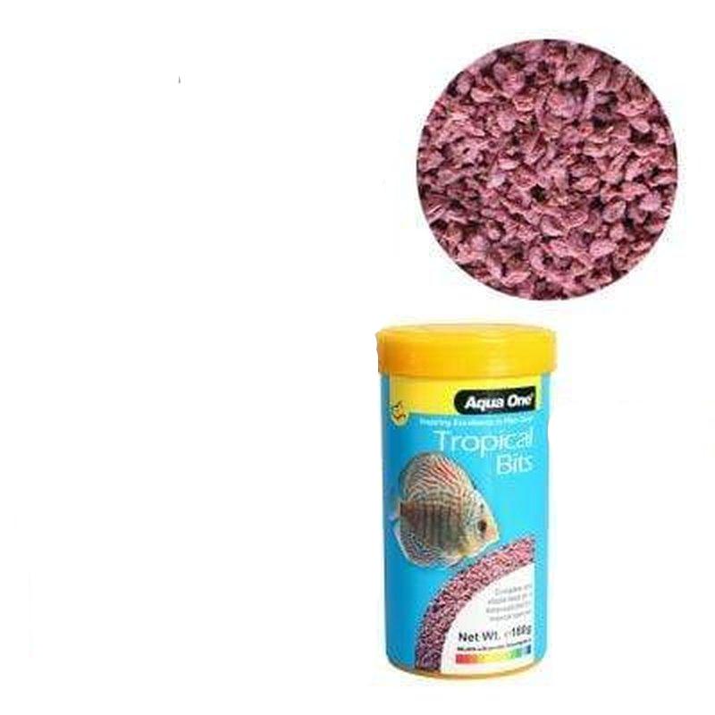 Aqua One Tropical Bits 85g - Premium Tropical Fish Food for Freshwater & Saltwater Aquariums - Ideal for Daily Feeding of Tetras, Guppies, Angelfish & More