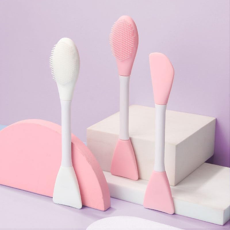 SMARZEC Silicone Face Mask Brush Applicator - Soft Facial Cleansing Brush for Cream, Mud, Clay & Body Lotion | Gentle Makeup Remover & Skin Care Tool for Spa, Home & Travel Beauty Routine
