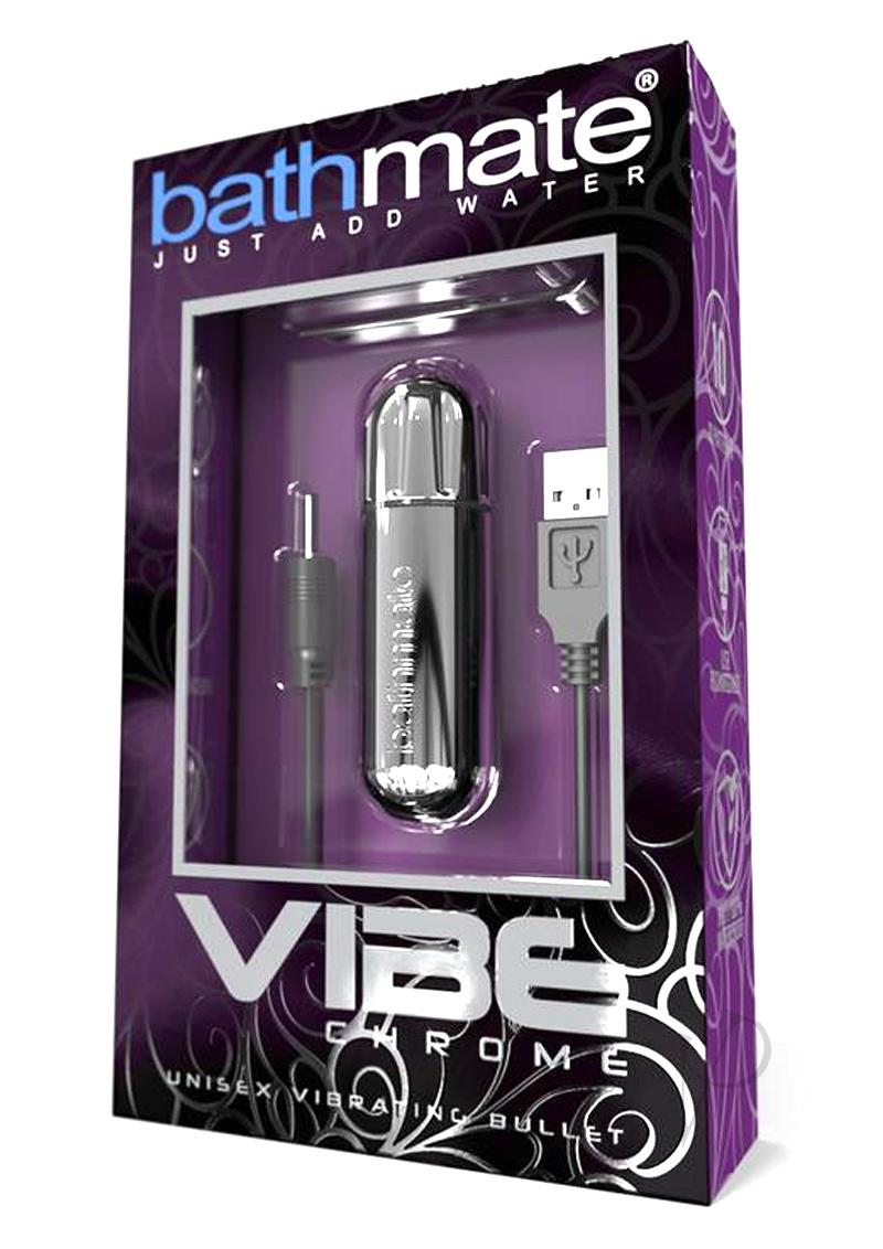 Bathmate Vibe Rechargeable Bullet Vibrator - Silver | Powerful Personal Massager for Relaxation & Intimate Pleasure | Perfect for Solo Use & Couples Play