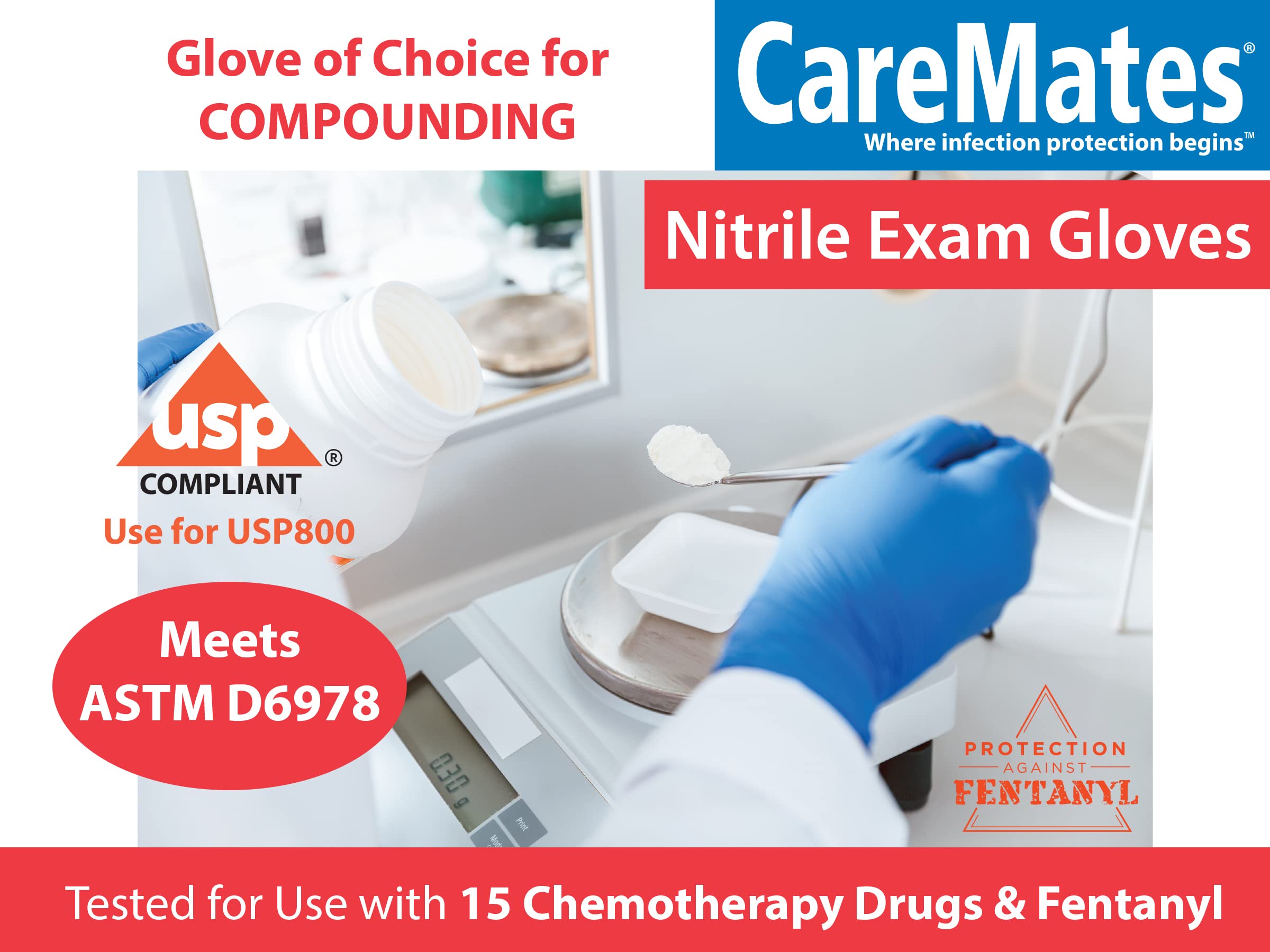 Powder Free Nitrile Exam Gloves Medium - 4 Pack | Latex-Free, Durable & Comfortable for Medical, Dental, Tattoo & Cleaning Use