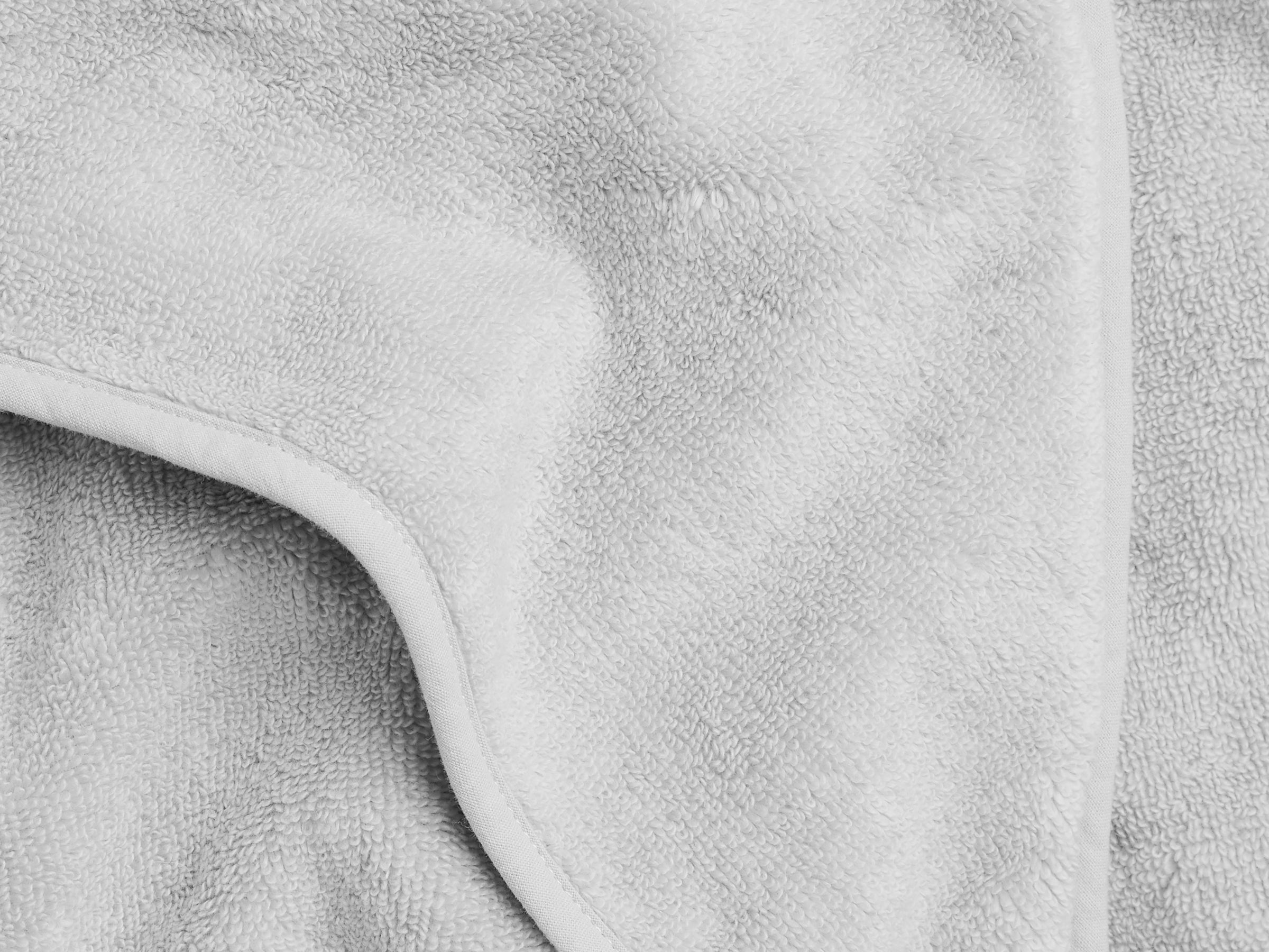 Organic Hooded Baby Towel - Soft & Absorbent Light Grey Infant Bath Towel with Hood - Perfect for Newborn, Toddler Bath Time & Swimming Wrap