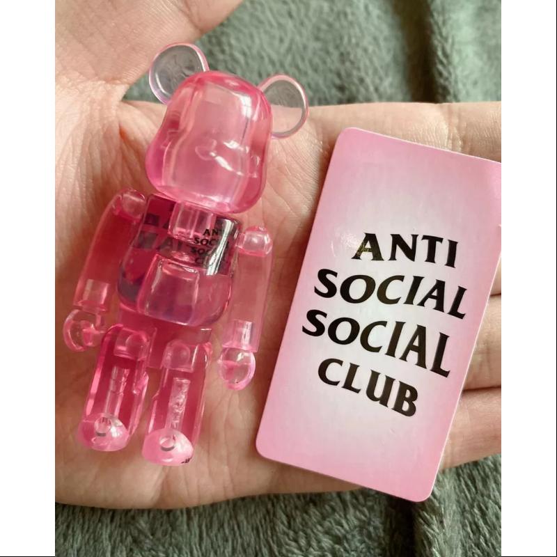 Bearbrick Series 38 ARTIST Anti Social Social Club 100% Collectible Figure - Limited Edition Vinyl Art Toy for Display & Collection, Perfect for Home Decor, Office Display, and Gift for Anime Fans