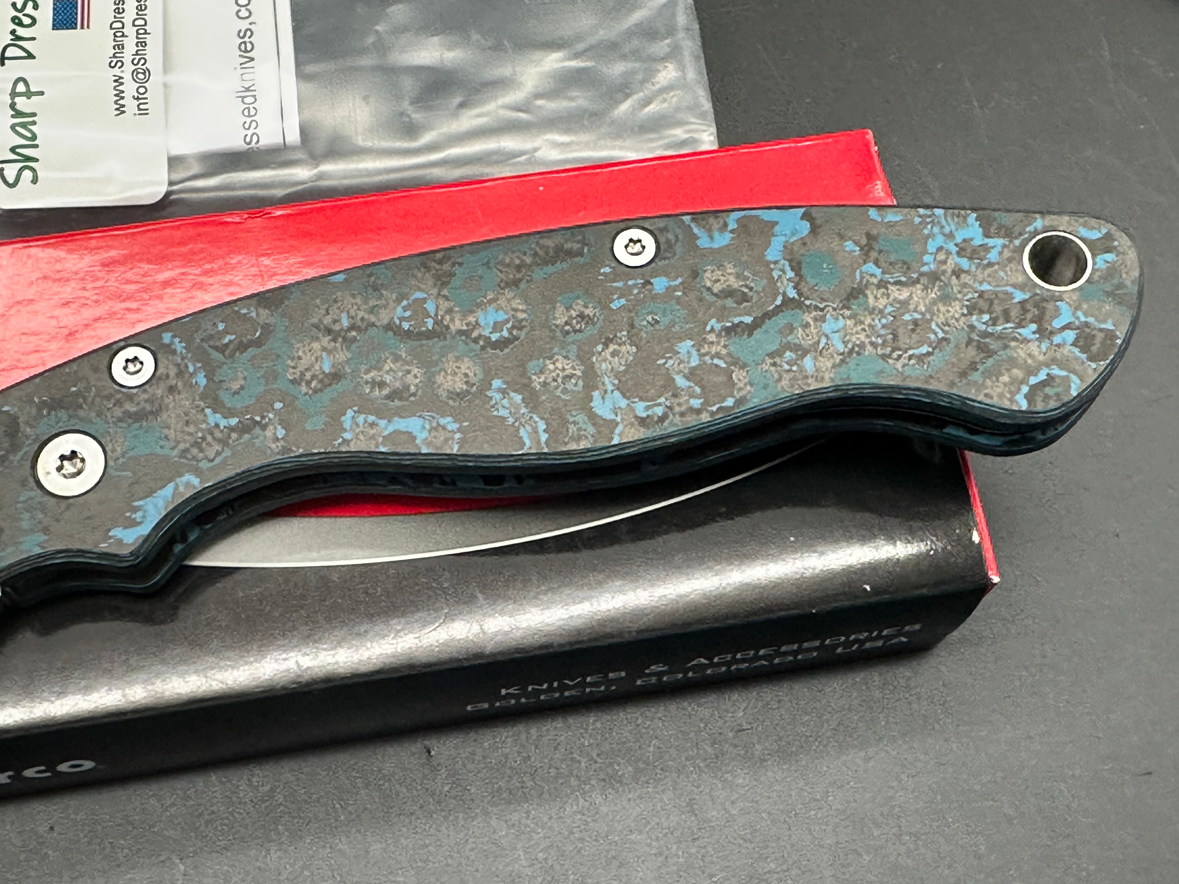 Spyderco Military 2 Folding Knife - S30V Satin Blade, Arctic Storm Carbon Fiber Handle with Compression Lock - EDC, Outdoor Survival, Camping & Tactical Use