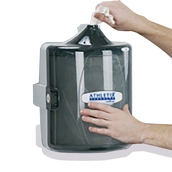 Athletix Wipes Wall Mountable Center Pull Dispenser (Dispenser Only) - Perfect for Gyms, Sports Facilities & Home Workout Areas
