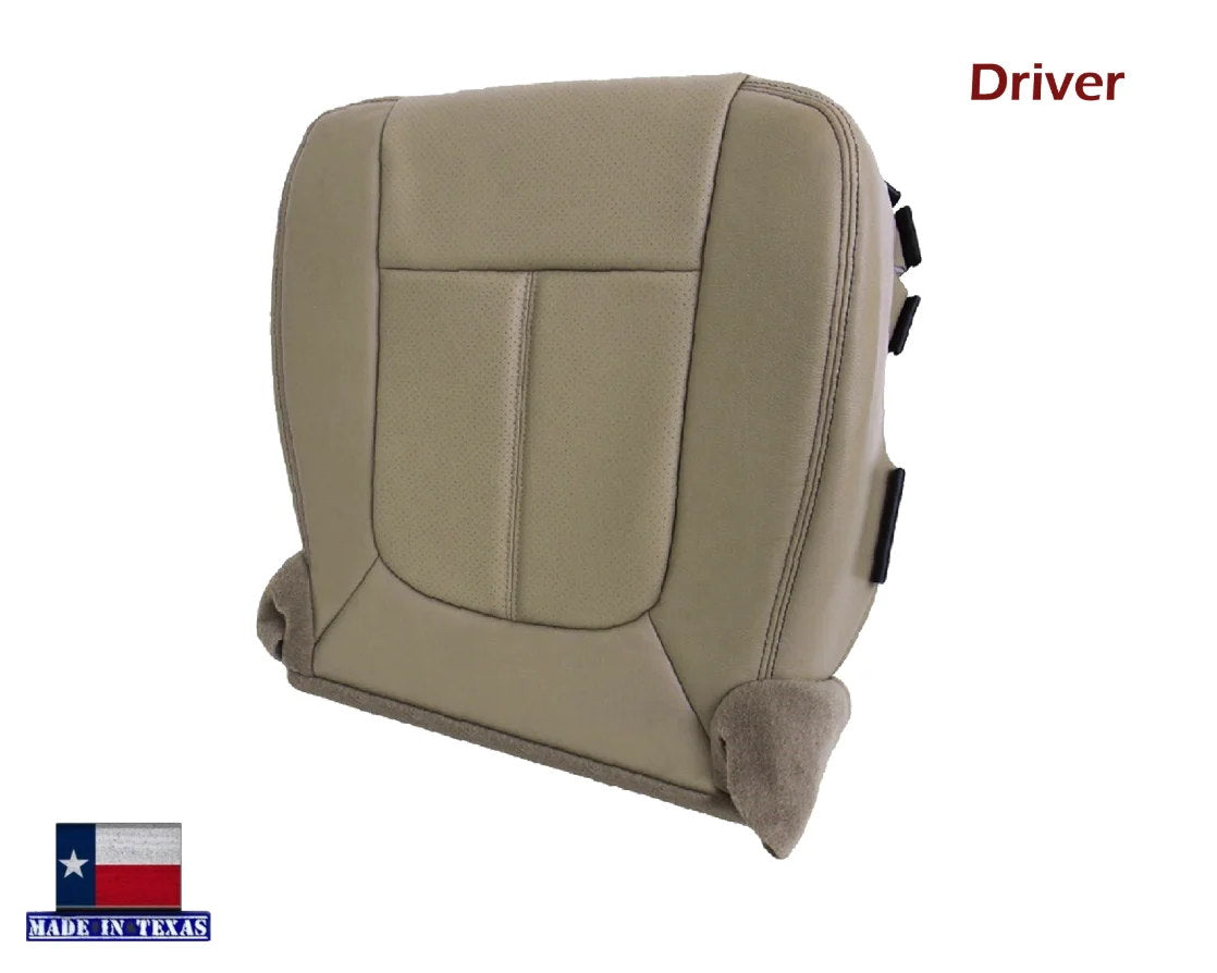 2011-2016 Ford F-250 F-350 F-450 Lariat Seat Cover Replacement - Premium Adobe Tan Leather with Cushion Foam - Compatible with Pickup Trucks - Perfect for Road Trips & Off-Road Adventures