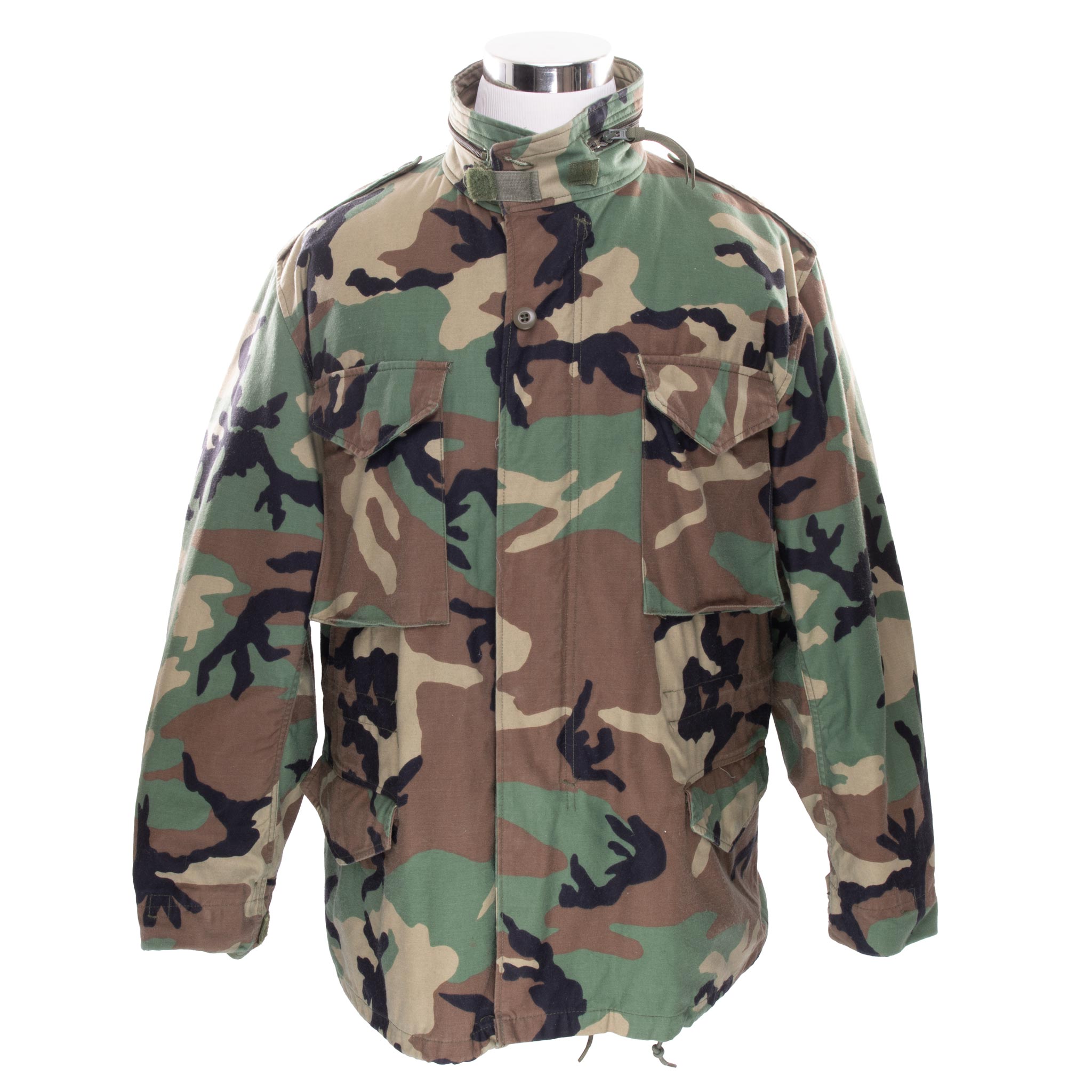 Vintage 1996 US Army M65 Woodland Camo Field Jacket - Large Regular Size (NOS) - Military Style Outerwear for Outdoor Adventures & Casual Wear