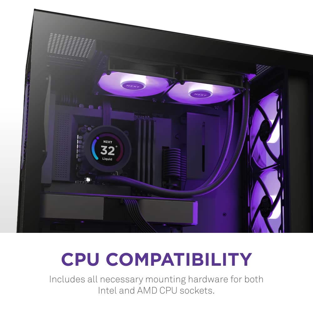 NZXT Kraken Elite 240 RGB AIO Liquid CPU Cooler with 2.36