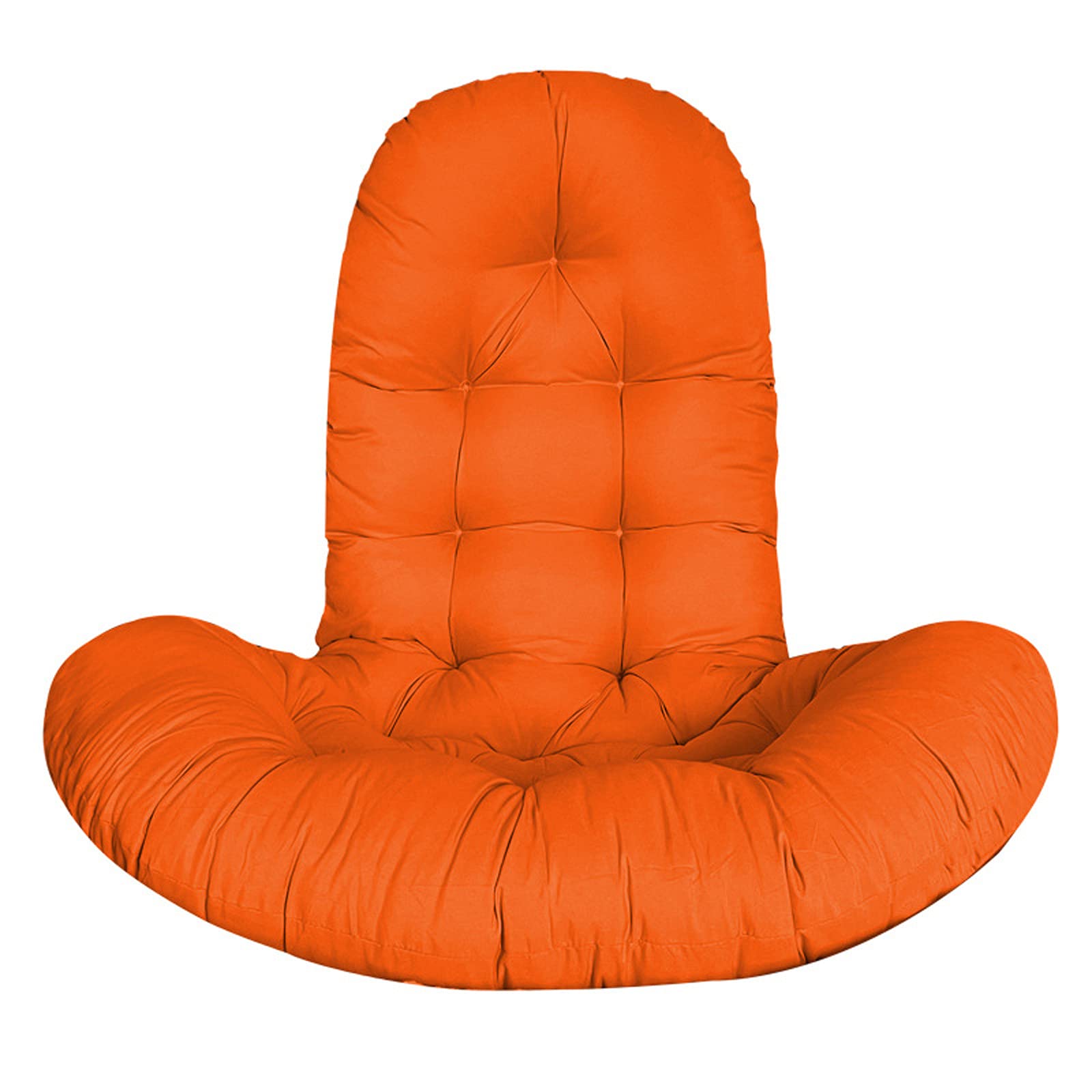 MKWEY Fluffy Hanging Chair Cushion - Thick Hanging Basket Seat Pad, Egg Hammock Chair Replacement Cushion with Nest Back Pillow - Perfect for Indoor/Outdoor Porch, Patio, Garden Swing & Hammock Relaxation