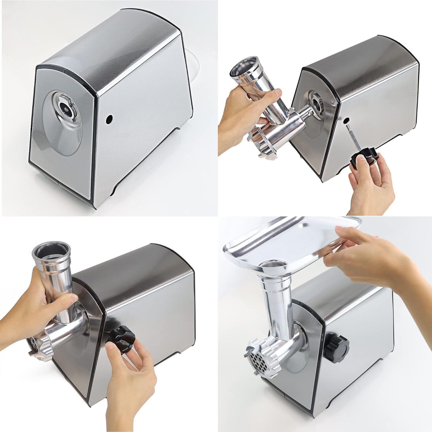 2800W Electric Meat Grinder & Sausage Maker - Heavy Duty Home Kitchen Mincer with 3 Cutting Plates, Blades, Sausage Stuffer Tube & Kubbe Kit - Perfect for Ground Beef, Sausages, Burgers & Homemade Pet Food