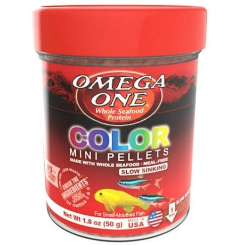 Omega One Colour Mini Pellets - Premium Tropical Fish Food for Vibrant Colors | Ideal for Small Freshwater Fish & Community Tanks