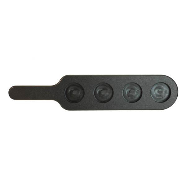 Black Plastic Beer Sampler Paddle - 6 Hole Craft Beer Tasting Board with Handle - Perfect for Home Brewing, Beer Tasting Parties & Pub Events
