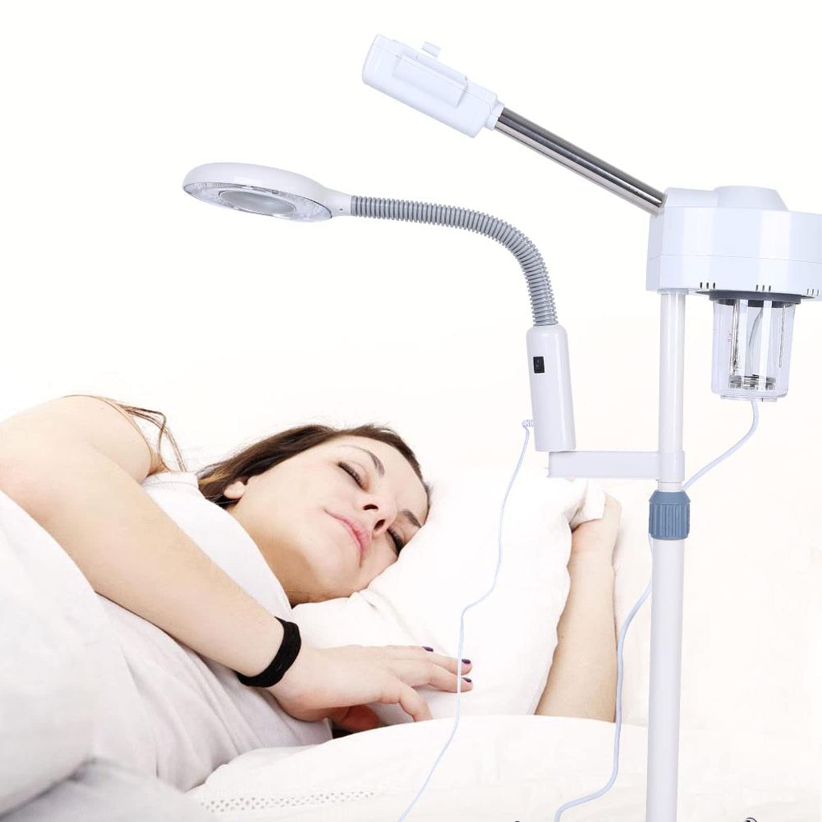 2 in 1 Professional Facial Steamer & Aromatherapy Device with 5X Magnifying Lamp - Salon Quality Skin Care Tool for Deep Cleaning, Hydration & Relaxation | Perfect for Home Spa, Beauty Salon & Self-Care Routine