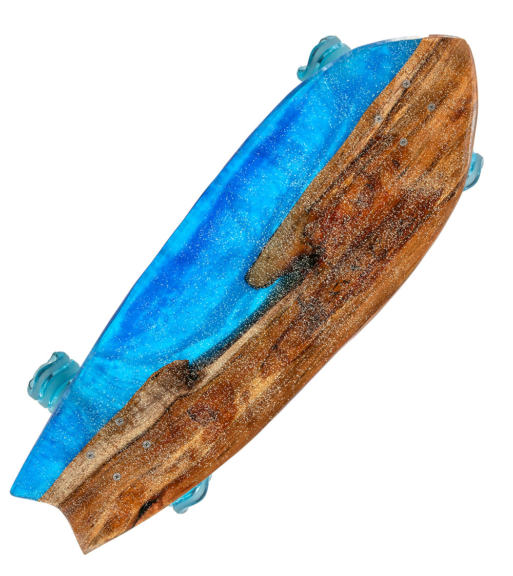 Premium Handcrafted Koa Resin Skateboard #027 - Durable & Unique Design for Professional Skaters & Collectors | Perfect for Street Skating, Park Riding & Display
