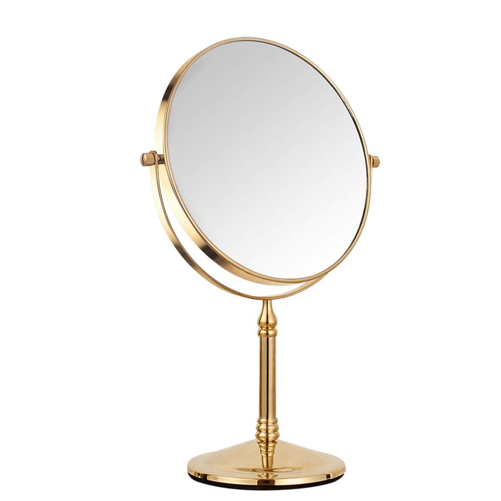 Illuminated Travel Makeup Mirror - Freestanding Rotating for Shaving & Cosmetics (20x35cm) - Perfect for Vanity & On-the-Go