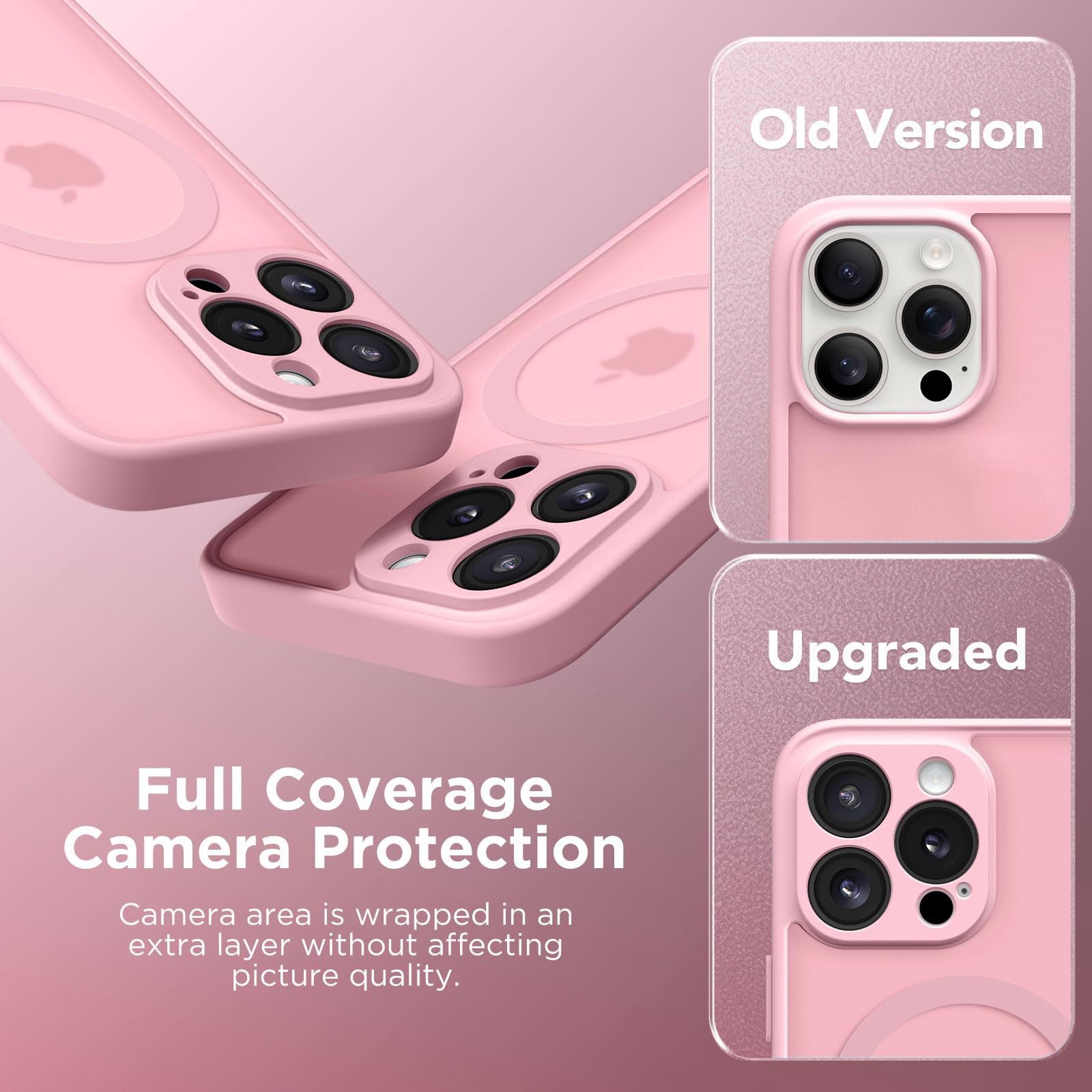CAPRARO Magnetic iPhone 14 Pro Max Case - Slim Shockproof Protective Cover with MagSafe Compatibility & Full Camera Protection | Translucent Matte Finish for Women | Perfect for Everyday Use, Work & Travel (6.7