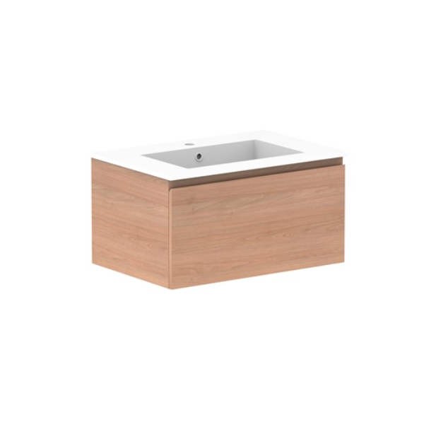 ADP Glacier Lite All Drawer Slim Vanity with Cast Marble Top - Modern Bathroom Vanity Set with Soft Close Drawers for Small Spaces, Perfect for Apartments and Powder Rooms