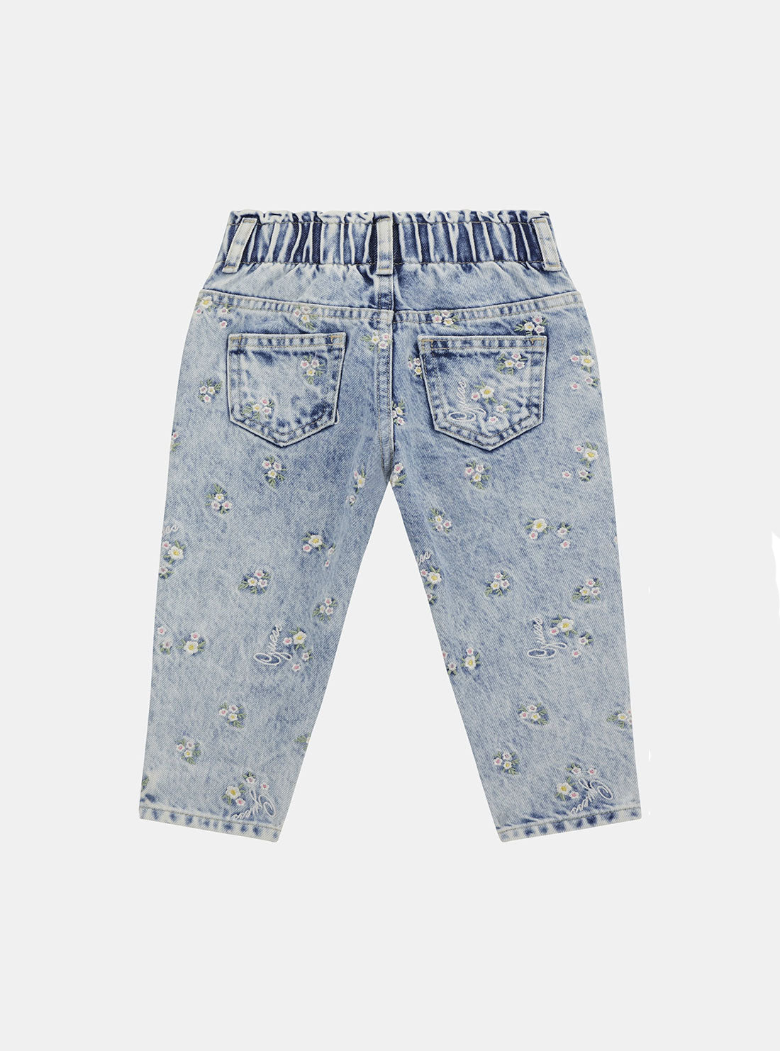 Blue Denim Paper Bag Pants for Women - High Waisted Stretch Jeans (Size 2-7) | Casual Chic Outfit for Streetwear & Office
