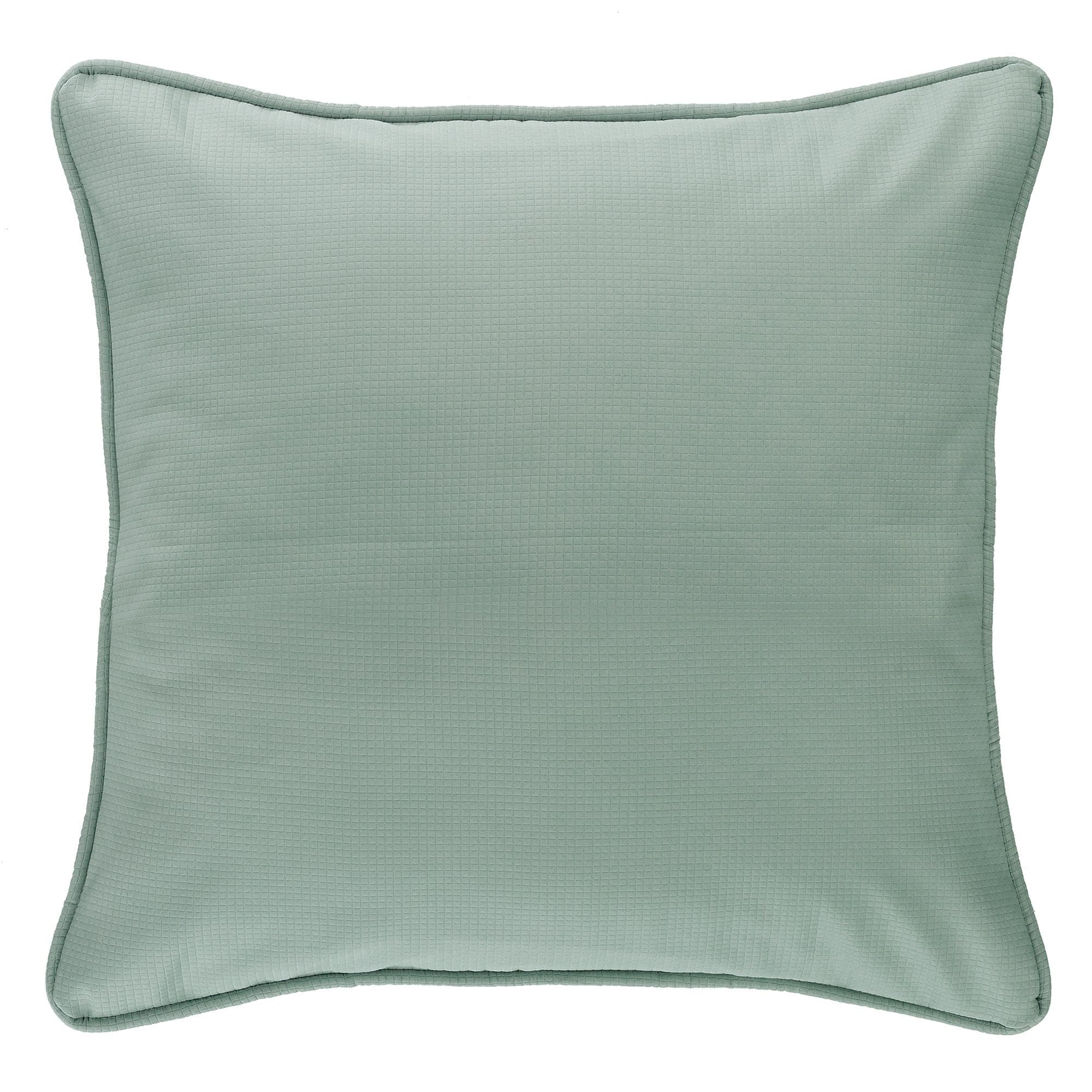 Belmont Reversible Euro Sham Pillow Cover - Seafoam Green Textured Fabric - Perfect for Bedroom Decor, Guest Room & Coastal Style Home Accents
