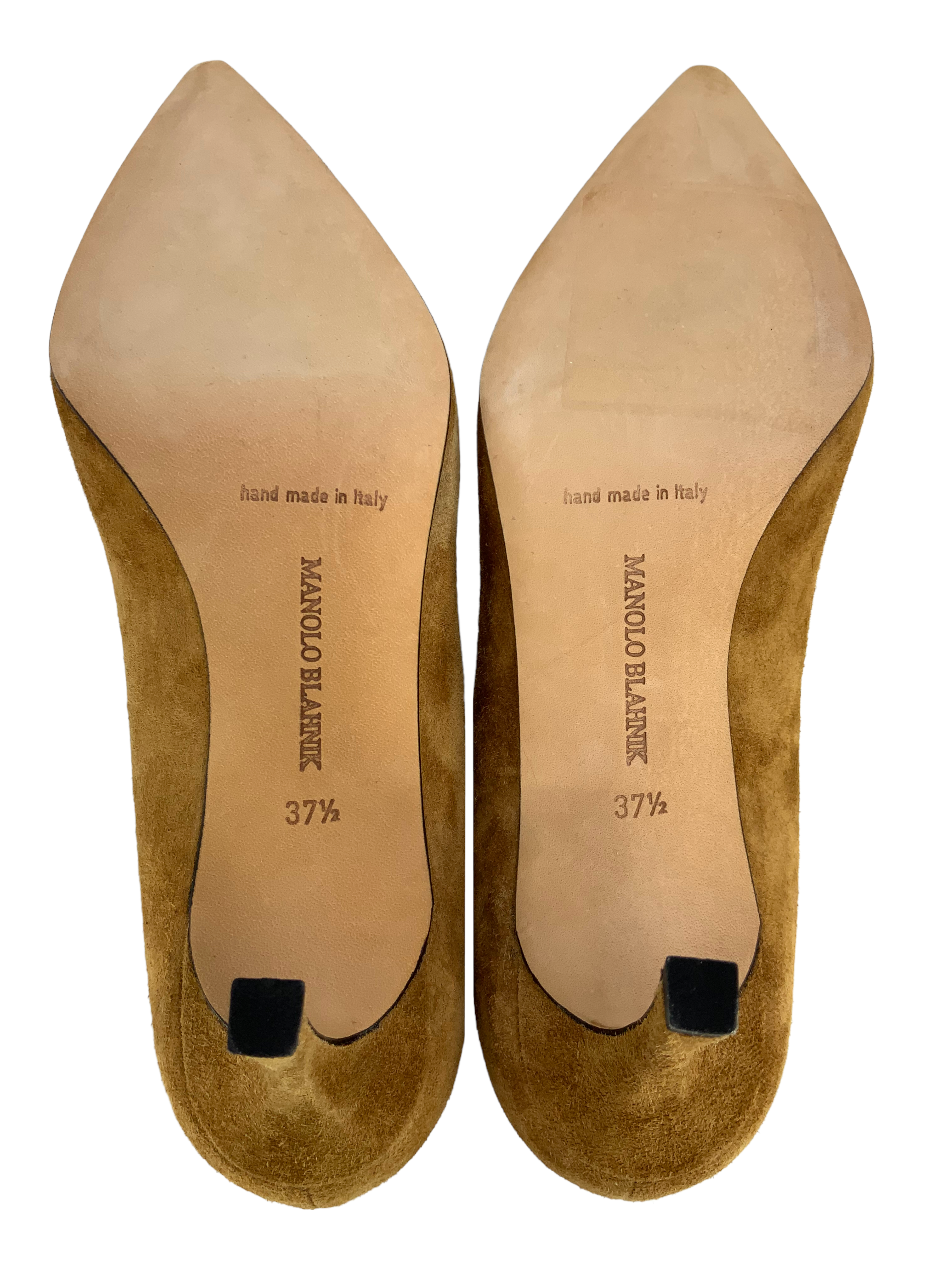 Manolo Blahnik BB Suede Pumps Women's Size 7.5 - Elegant High Heel Shoes for Women, Perfect for Weddings, Parties & Office Wear