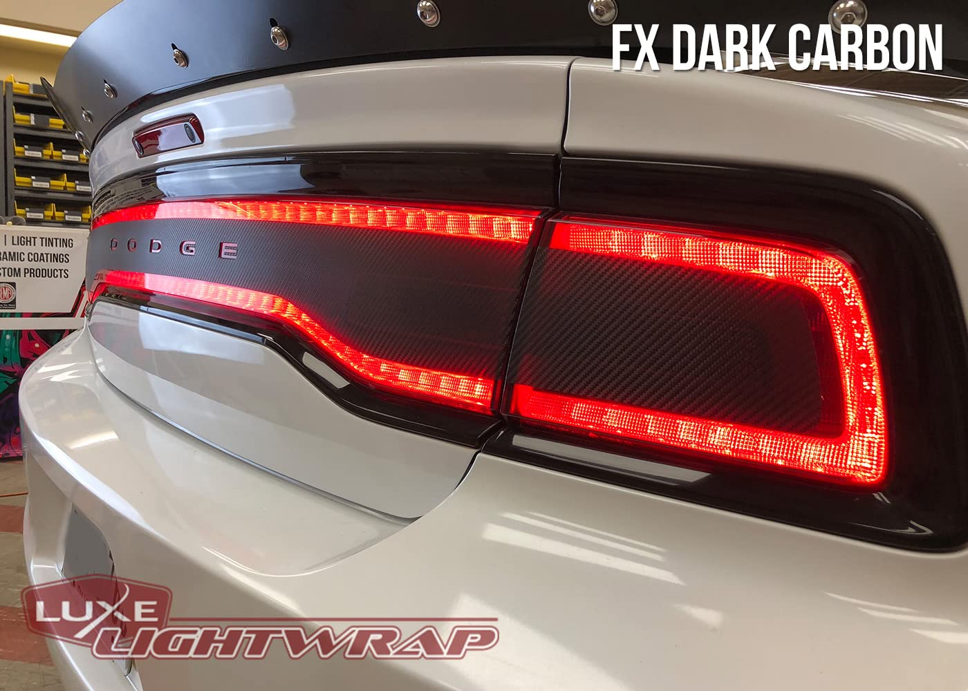 Luxe Auto Concepts 2011-2014 Dodge Charger Tail Light Tint Kit - Dark Smoke Vinyl Overlays for Dodge Charger Taillights | Easy Dry Application LightWrap Film | Enhances Style & Night Visibility for Car Enthusiasts