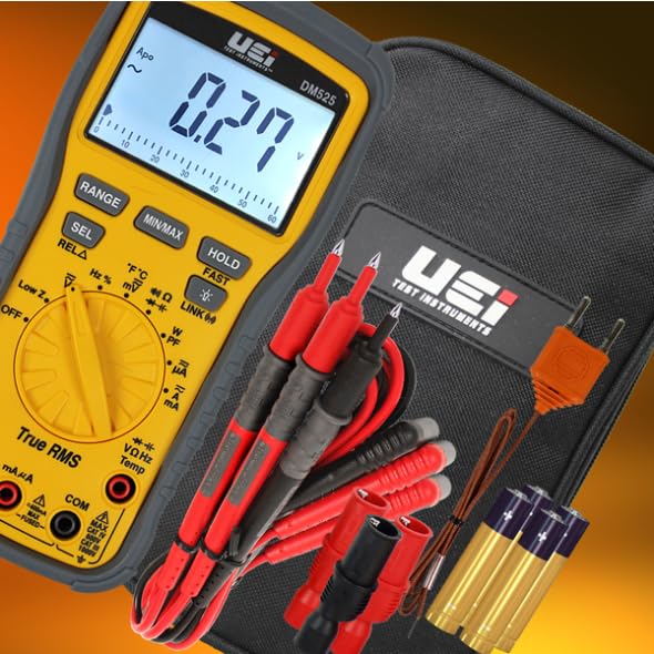 UEi DM525 Wireless Digital Multimeter with Power Factor & Low Z - Professional Electrical Testing for Home, HVAC, and Automotive Repairs