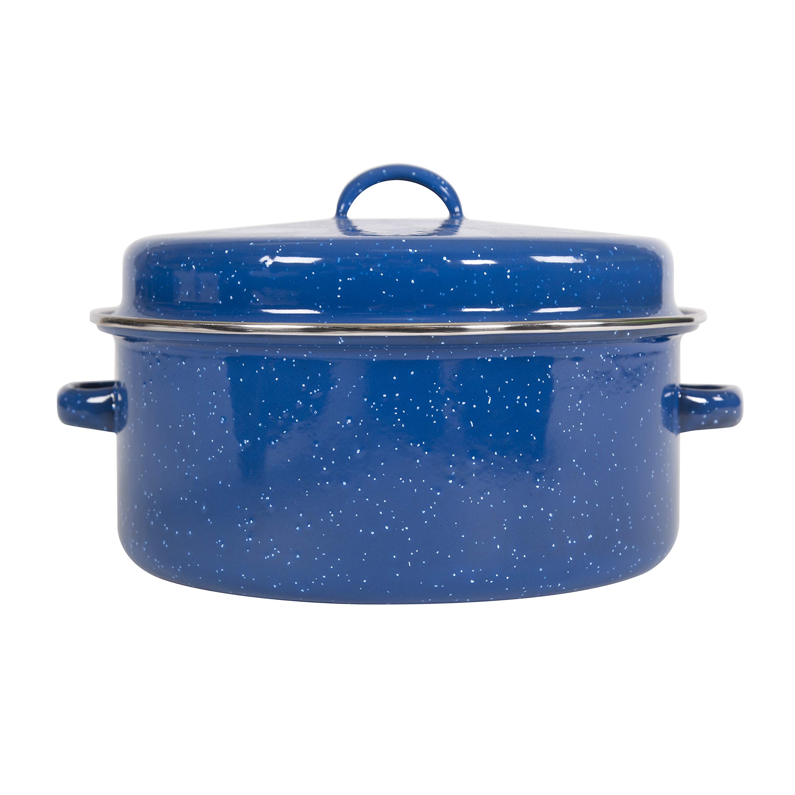 Stansport Enamel Camping Cook Pot - Durable Outdoor Cooking Pot for Camping, Hiking & Backpacking - Perfect for Boiling Water, Cooking Meals & Outdoor Adventures
