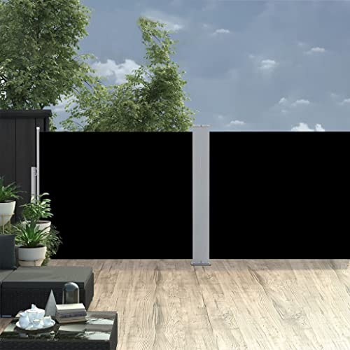 Retractable Side Awning with Double-Sided Screen - 55.1
