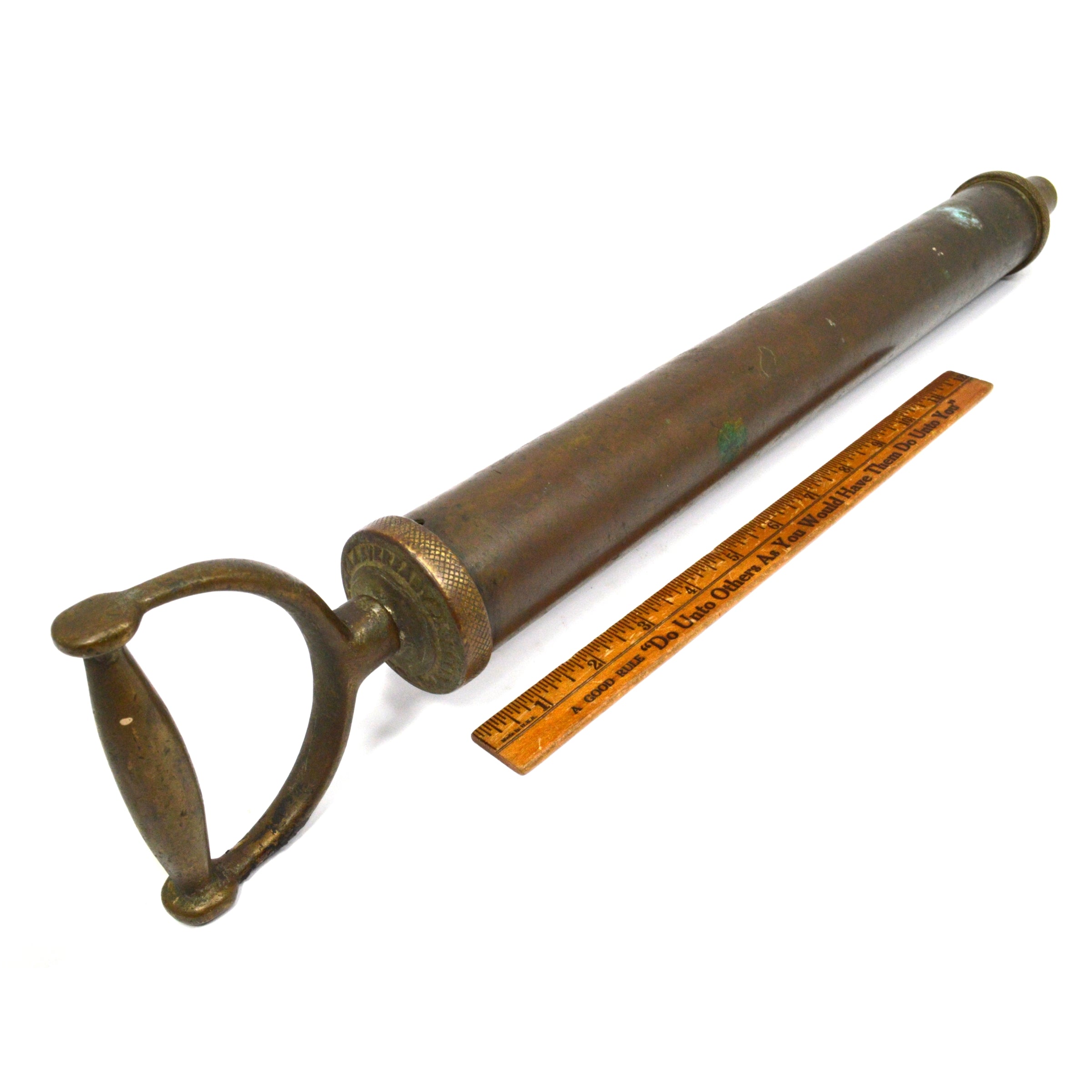 Vintage Brass Plumbing Pump Tool by F.W. Hoffman & Co Philadelphia - Antique Plumber's Essential for Restoration Projects & DIY Home Repairs