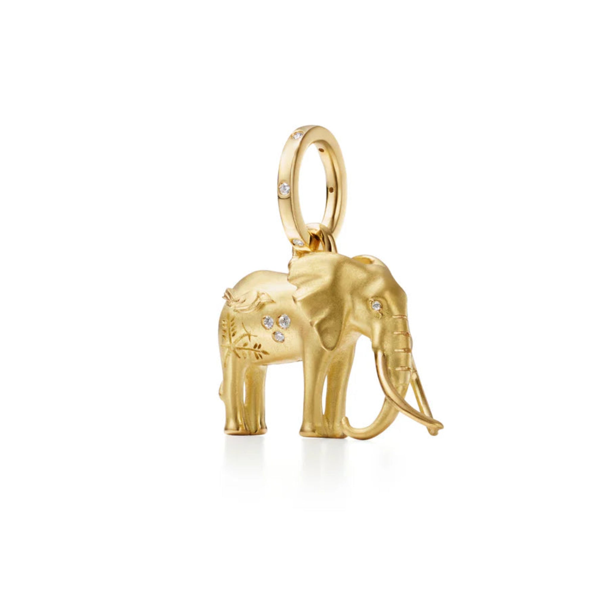 Temple St. Clair Small Tembo Elephant Pendant Necklace - 18K Gold Plated Elephant Charm Jewelry for Women - Perfect Gift for Elephant Lovers, Birthday & Anniversary - Elegant Everyday Wear & Special Occasions