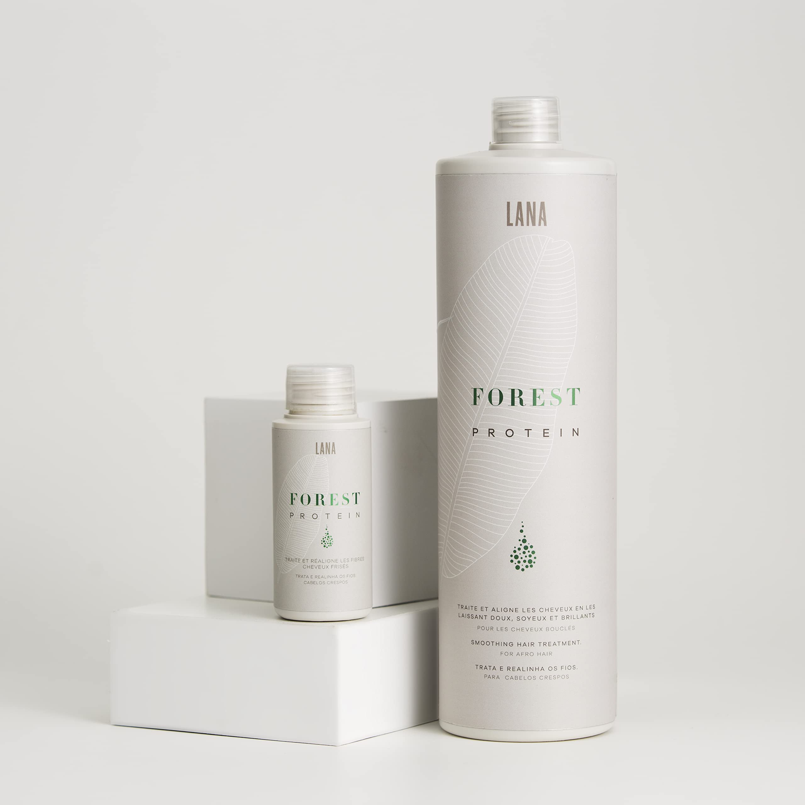 Lana Brasiles Forest Protein Smoothing Treatment for Afro Hair - Intense Shiny & Smooth Hair Repair - 1000ml (33.8 fl oz) - Deep Conditioning for Curly, Coily & Natural Black Hair at Home or Salon
