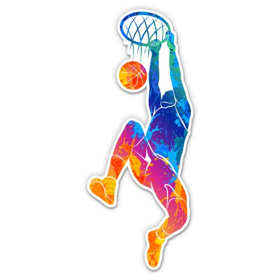3 Inch Basketball Player Vinyl Sticker - Waterproof Decal for Car, Laptop, Water Bottle, Phone - Perfect for Sports Fans, Gifts & Personalizing Accessories